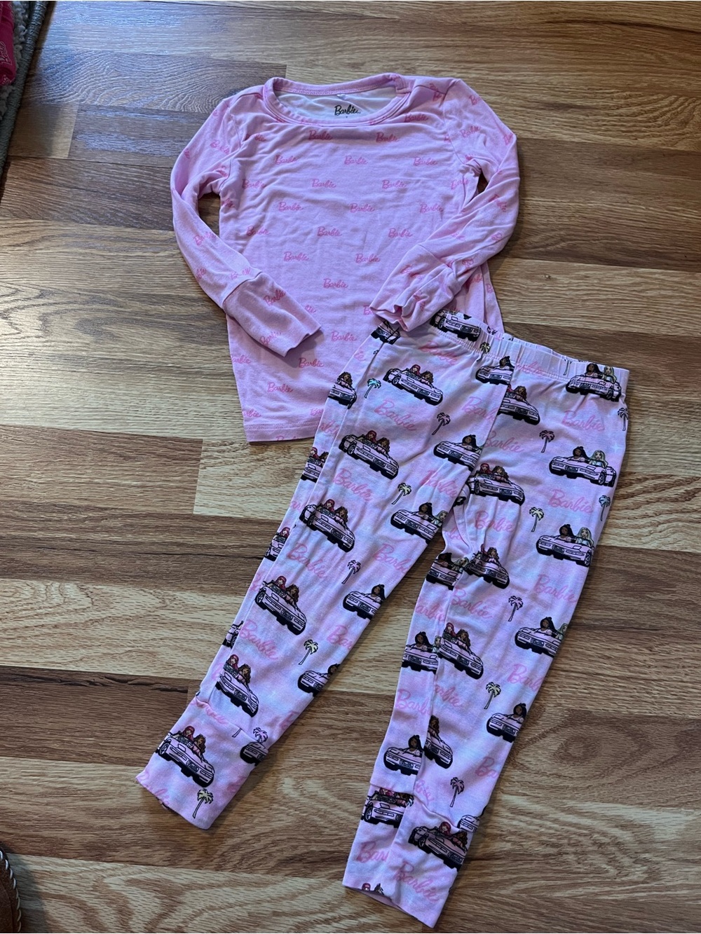 Posh Peanut x Barbie Collab “Cruisin” Long Sleeve Pajama Set Size 2T